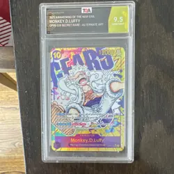 Namco Monkey.D.Luffy OP05-119 Awakening New Era Secret Rare Foil Alt Art TGA 9.5 - Image 1