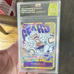 Namco Monkey.D.Luffy OP05-119 Awakening New Era Secret Rare Foil Alt Art TGA 9.5 - Image 3