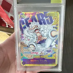 Namco Monkey.D.Luffy OP05-119 Awakening New Era Secret Rare Foil Alt Art TGA 9.5 - Image 4