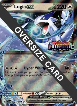 Pokemon Prismatic Evolutions Lugia Ex 082/131 (JUMBO) STAMPED Promo Card NM* - Image 1