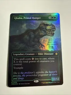 Ghalta, Primal Hunger (Borderless) [Foundations] Foil Near Mint - Image 1