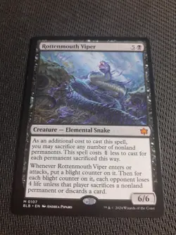 Magic: The Gathering- Mtg - Rottenmouth Viper - Bloomburrow MYTHIC RARE - N.Mint - Image 1