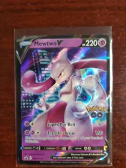 Pokemon TCG Mewtwo V SWSH Black Star Promos SWSH223 Holo Promo - Image 1