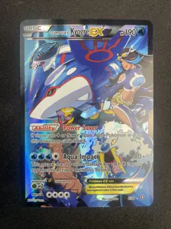 Team Aqua's Kyogre EX 2015 6/34 LP Clean Pokemon Tcg - Image 1