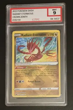 ICONIC 9 ▪ Radiant Eternatus #105 ▪ 2023 Pokemon Crown Zenith ▪ Holo ▪ RR - Image 1