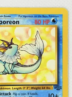 Vaporeon 28/64 Jungle Non Holo Rare LP Pokemon Card - Image 3
