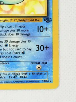 Vaporeon 28/64 Jungle Non Holo Rare LP Pokemon Card - Image 5