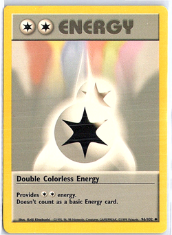 Pokemon Card ( 96/102 ) Base Set Double Colorless Energy ( LP ) - Image 1