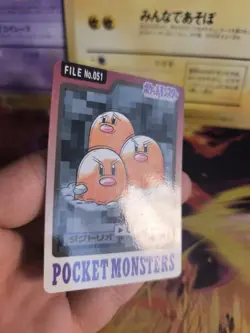 Pokemon Karte Card japanese carddass Pocket monsters 1997 Dugtrio Digdri NM- - Image 5