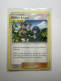 Cosmic Eclipse Mallow & Lana 198/236 Pokemon Trainer Card - Image 1