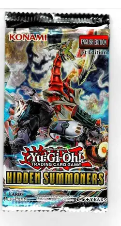 1x Unopened Yu-Gi-Oh Hidden Summoners English 1st Edition Pack- 5 Cards per Pack - Image 1