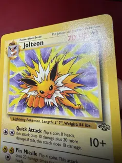 Jolteon 20/64 Non Holo Rare Jungle Pokemon Card DMG - Image 4