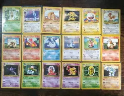 (NM) Pokemon Base Set Complete Unlimited Non Holo Cards #17-102 (Minus Energy) - Image 1