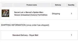 SECRET LAIR X MARVEL'S SPIDER-MAN: VENOM UNLEASHED (COLORS) - Image 2