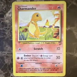 Pokemon TCG Charmander Base Set 2 046/102 Regular Common 1999 50 HP Basic - Image 1