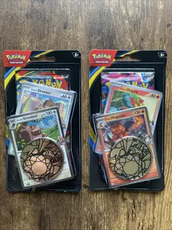 Pokemon Phantasmal Flames Checklane Blister | Set of Two (Greedent & Magcargo) - Image 1