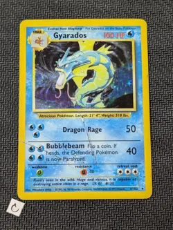 Gyarados 6/102 - Base Set Unlimited Holo Rare WOTC Pokemon TCG DMG - Image 1
