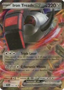 x1 Iron Treads ex - 143/198 - Double Rare Pokemon SV01 Scarlet & Violet Base M/N - Image 1