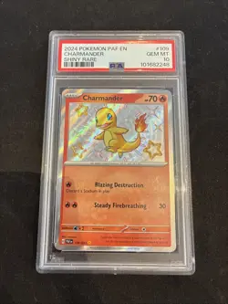Charmander shiny rare 109/090 Pokemon S&V:Paldean Fates Psa 10 - Image 1