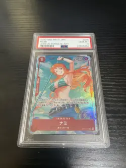 PSA 10 GEM MT 2022 One Piece Japanese Romance Dawn 016 Nami Alternate Art - Image 1