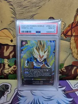 2025 DRAGON BALL SUPER CARD GAME WISH FOR SHENRON #FB07-021 VEGETA PSA 10 - Image 1