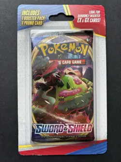 Pokemon Sword & Shield Booster Pack with PROMO CARD MJ Holdings Blister New - Image 1