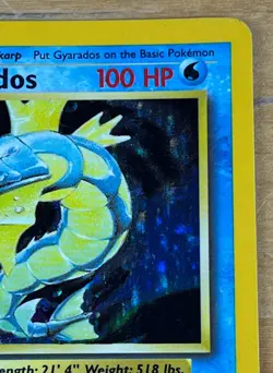 Gyarados Holo Rare 6/102 Unlimited Base Set 1999 Vintage TCG Card - Image 3