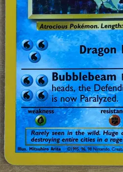 Gyarados Holo Rare 6/102 Unlimited Base Set 1999 Vintage TCG Card - Image 5