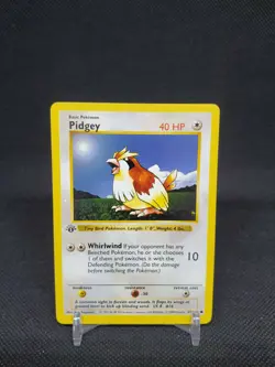 Pidgey 57/102 Base Set 1st Edition Shadowless LP Pokemon Card - Image 1