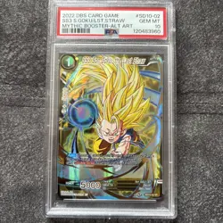 PSA 10 | SS3 Son Goku, Last Straw Dragon Ball Super Card Mythic Booster Gold - Image 1
