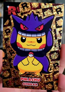 Pikachu Poncho Gengar - Gold Holo Box Hit - Team Rocket Card Database - Pokemon - Image 1