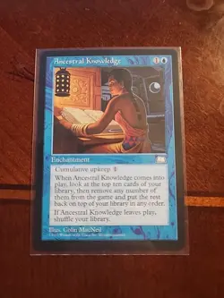 Magic The Gathering MTG Ancestral Knowledge - Weatherlight - NM NICE! - Image 1