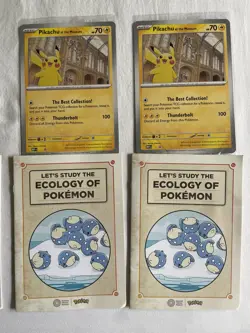 Pokemon Pikachu At The Museum x Natural History London Jumbo Card - Sealed x4 - Image 3
