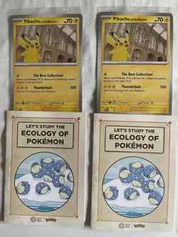Pokemon Pikachu At The Museum x Natural History London Jumbo Card - Sealed x4 - Image 4