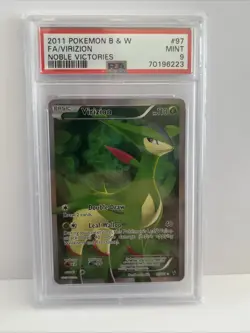 Virizion PSA 9 MINT 97/101 2011 Pokemon B & W Noble Victories #97 Full Art - Image 1