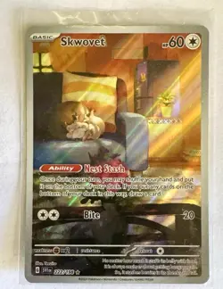 Pokemon Paldean Fates Lucario Baby Shiny 174/091 Skwovet 222/198 Scarlet Base - Image 3