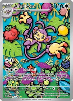 Pokemon TCG Ambipom 107/094 Illustration Rare Phantasmal Flames NM/M - Image 1