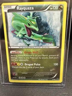 Pokemon Rayquaza XY64 XY Black Star Promo Holo Basic HP120 Dragon Pulse - Image 1