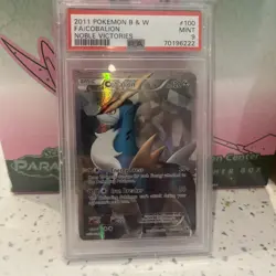 Cobalion 100/101 Full Art PSA 9 Mint Black and White Noble Victories Pokemon TCG - Image 1