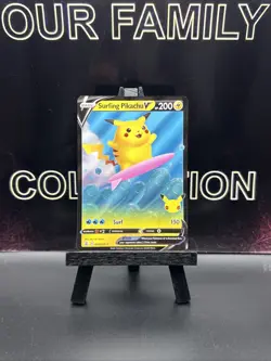 Surfing Pikachu V 008/025 Celebrations Ultra Rare Pokemon TCG 2021 NM - Image 1
