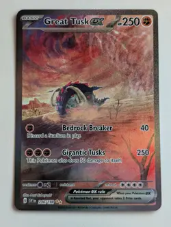 Great Tusk EX 246/198 Scarlet Violet Special Illustration Rare Pokemon LP - Image 1