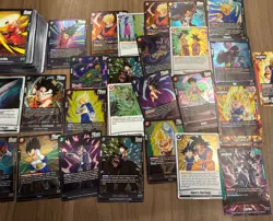 Dragon Ball Z 150 Card Lot Of Saiyan’s Pride 22 Rare’s 3 Leaders Great For Set B - Image 1