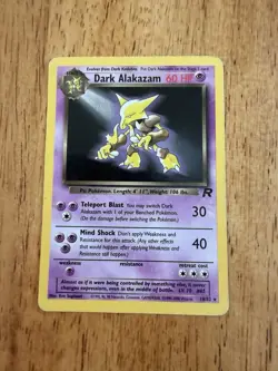 Pokemon TCG Dark Alakazam 1/82 Team Rocket Unlimited Card - Image 1