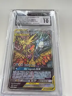 CGC 10 Moltres Zapdos Articuno GX SM210 Hidden Fates - Pokemon Trading Card - Image 4
