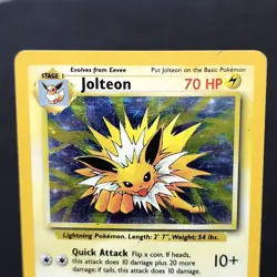 Jolteon No Set Symbol Error 4/64 Jungle Holo WOTC Pokemon Card Unlimited MP - Image 3