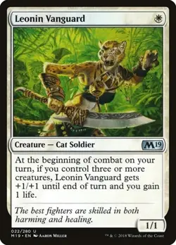 MTG 4x Leonin Vanguard x4 NM Core Set 2019 M19 Magic Playset - Image 1