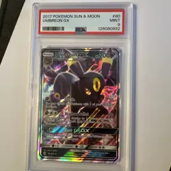 2017 Pokemon Sun & Moon Umbreon GX #80/149 PSA 9 Mint - Image 1