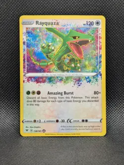 Rayquaza 138/185 Amazing Rare Holo SWSH Vivid Voltage Pokemon TCG - Image 1