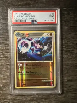 2011 Pokemon Call Of Legends #14 Lucario - Rev. Foil PSA 9 - Image 1