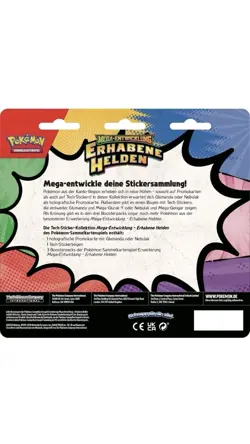 Pokemon Mega-Entwicklung Erhabene Helden Tech-Sticker-Kollektion Nebulak OVP - Image 2